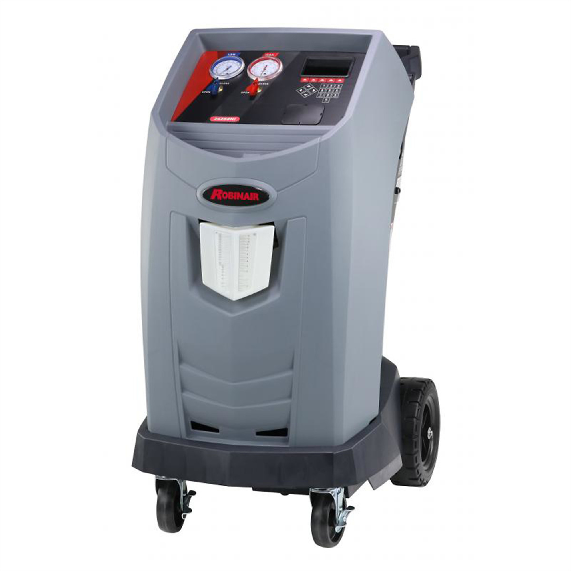 Robinair Economy R-134A Recover, Recycle, Recharge Machine — Automatic Oil Drain, Programmable Vacuum Function, 4.3in. Color Display, Model# ROB34288NI